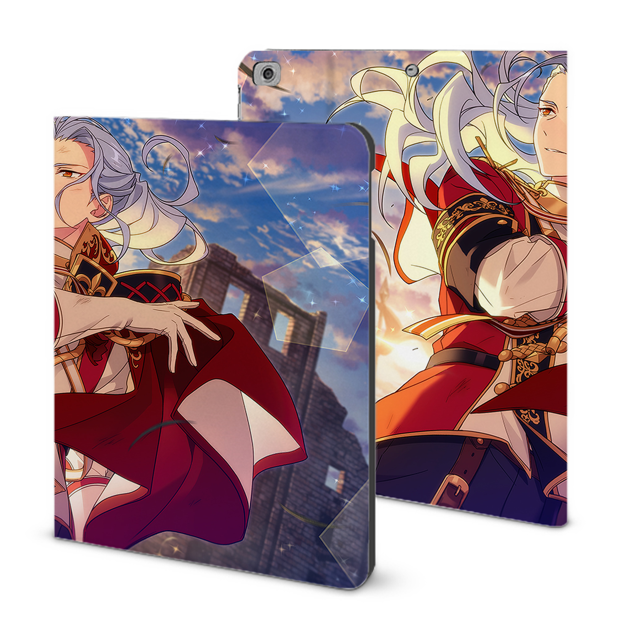 （画像用） あんさんぶるスターズ! Ensemble Stars IPad ケース ブック型 PUレザー TPU 耐衝撃 軽量 薄型 ペン収納なし 全面保護 IPad 各モデル対応